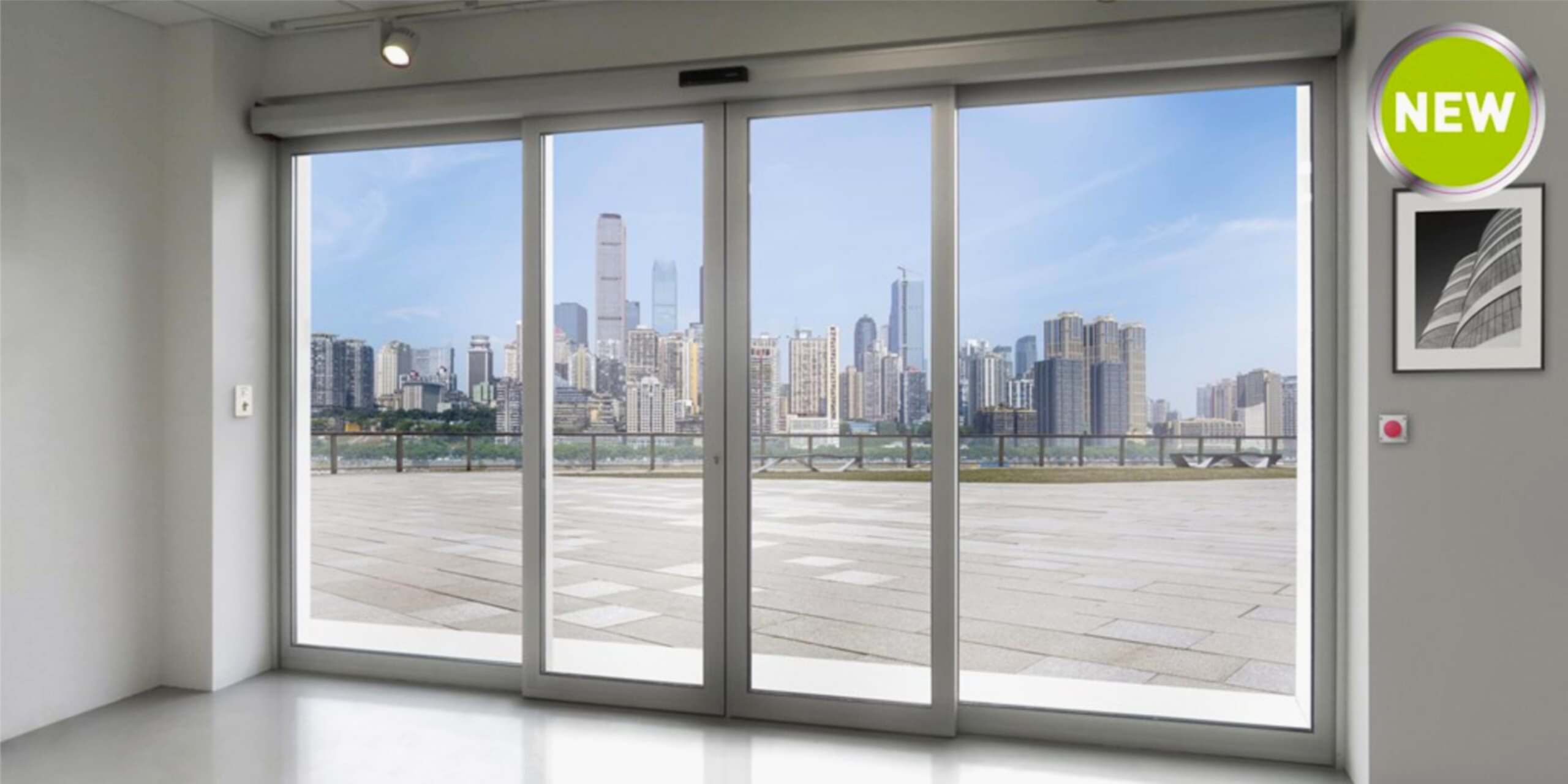 Fotoselli cam kapi, çift kanatlı otomatik cam kapılar ve sensörlü cam kapı