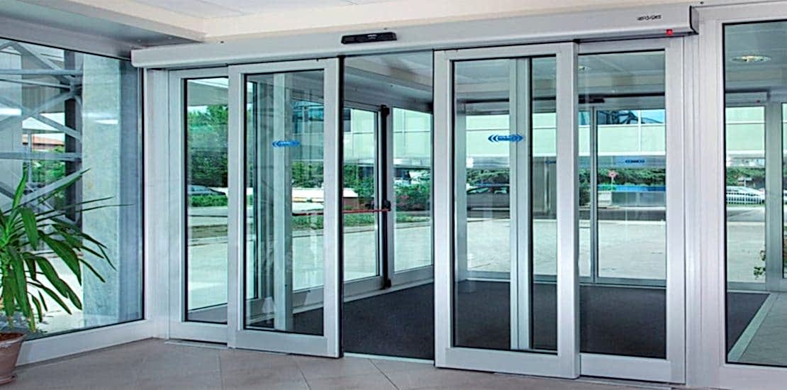 Fotoselli cam kapi, çift kanatlı otomatik cam kapılar ve sensörlü cam kapı